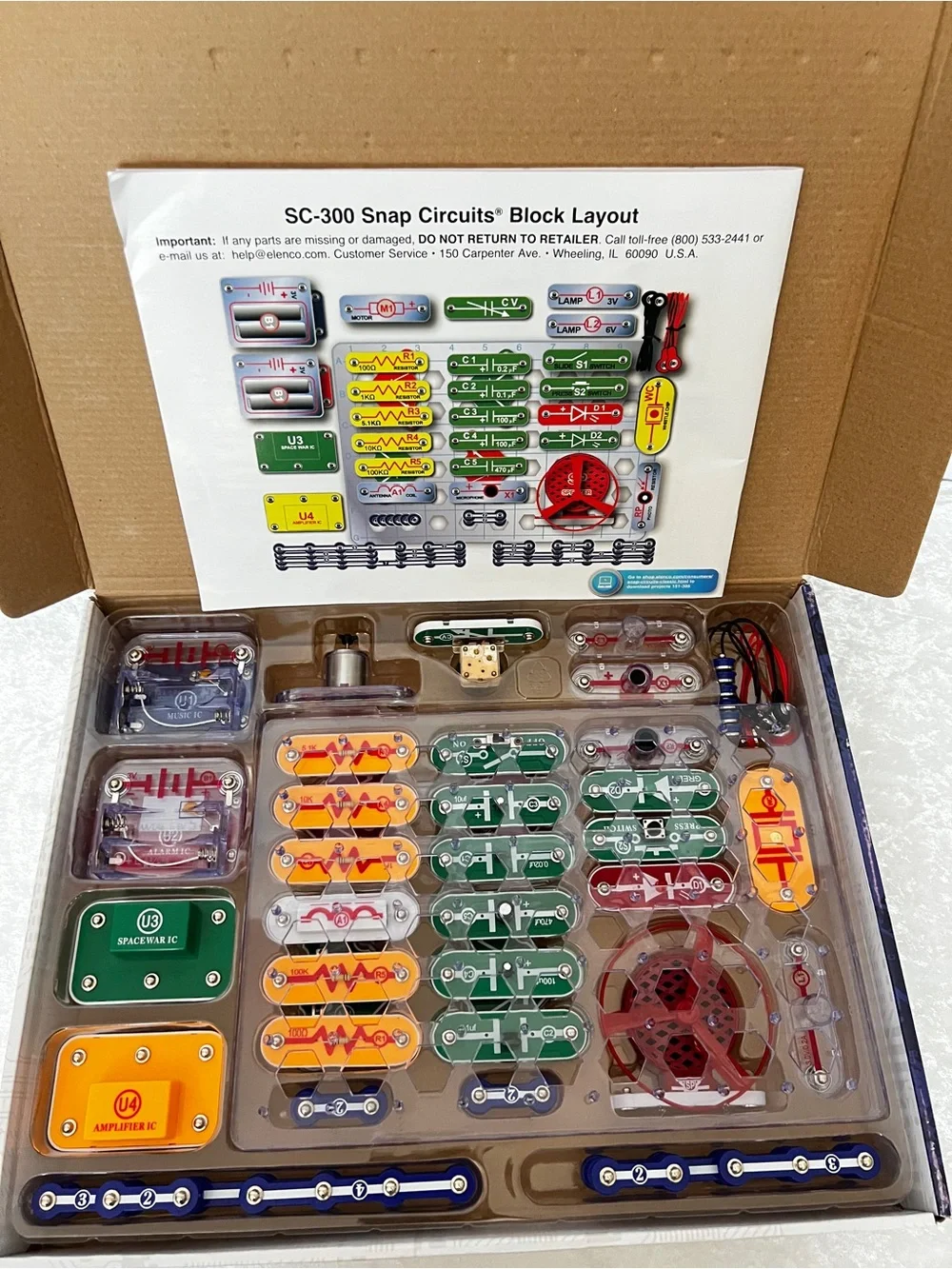 Snap Circuits 300-in-1 Science Kits Educational Electrical Circuit Board Toy 8+